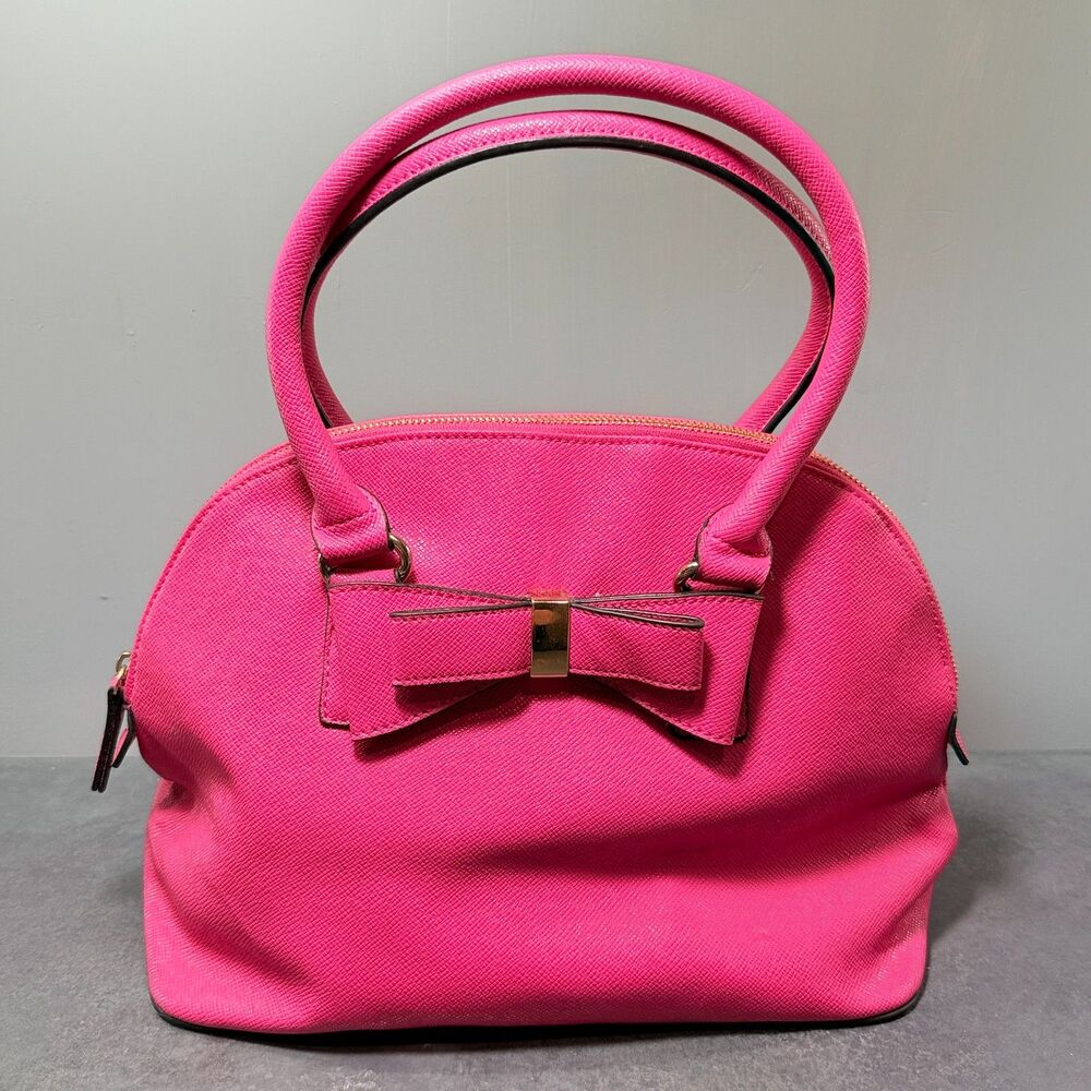 Apt. 9 HandBag | Pink Bow Gold Hardware | Full Zip Medium Purse